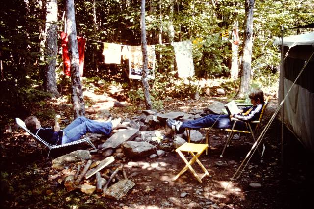 Reading in the woods