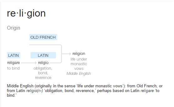the word religion