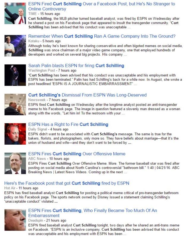 curt schilling google news 2