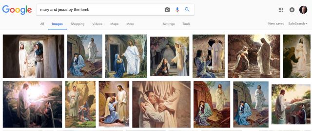image search mary and jesus by the tomb