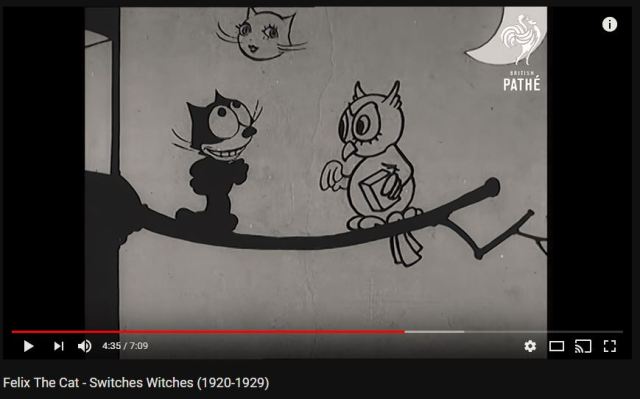 felix icons above his head girl cat