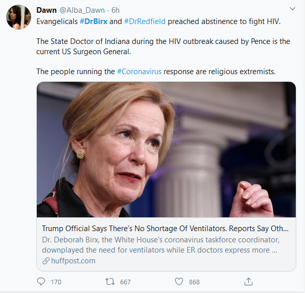 religious extremists is the new red scare dr birx