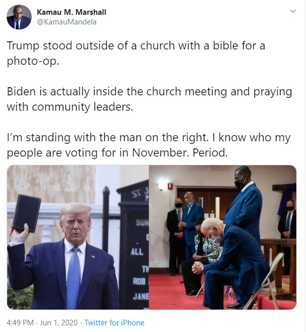 presidential church photo op